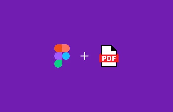 Photo of Figma logo, a plus sign, and the PDF document logo