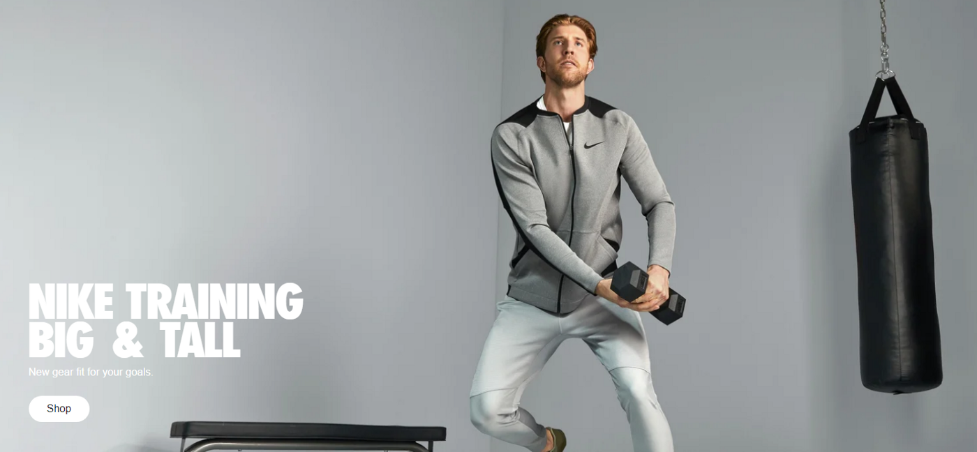 Nike ad with a guy working out
