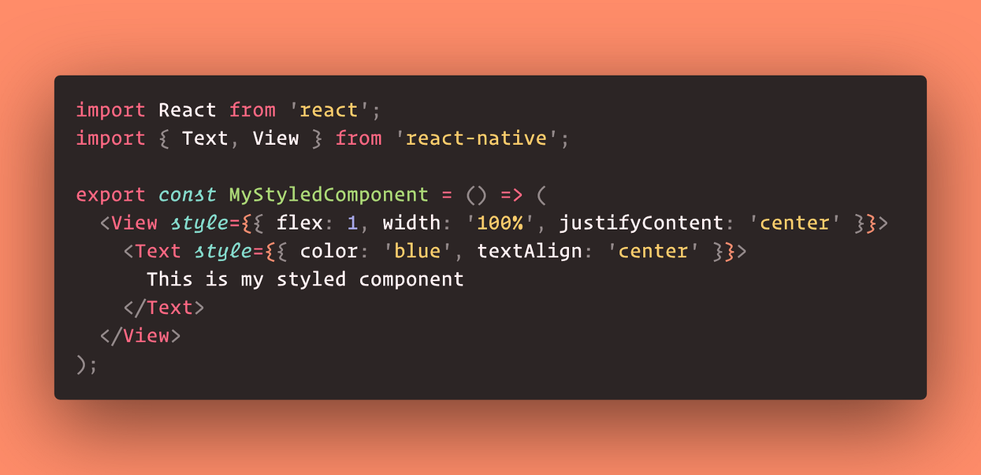 React component code