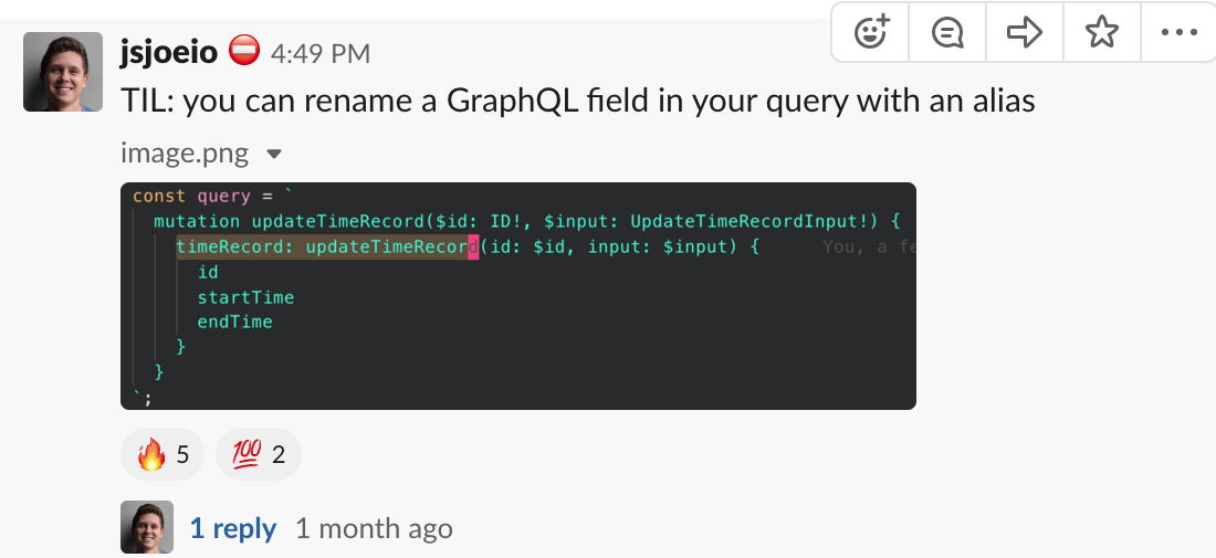 Today I learned tweet about GraphQL