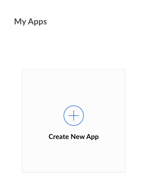 Box.com Create New App button