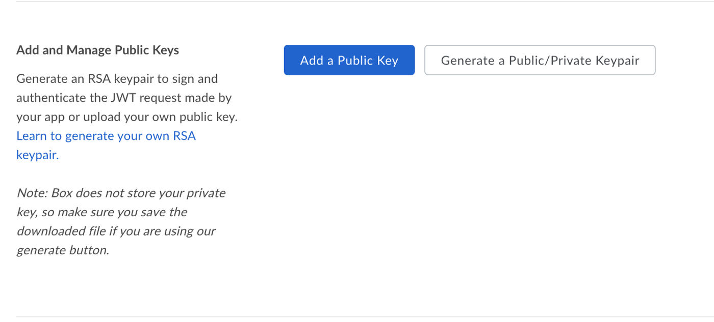 Adding public keys to Box.com
