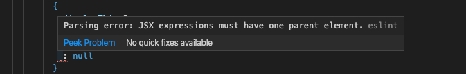 Parsing error in Visual Studio Code