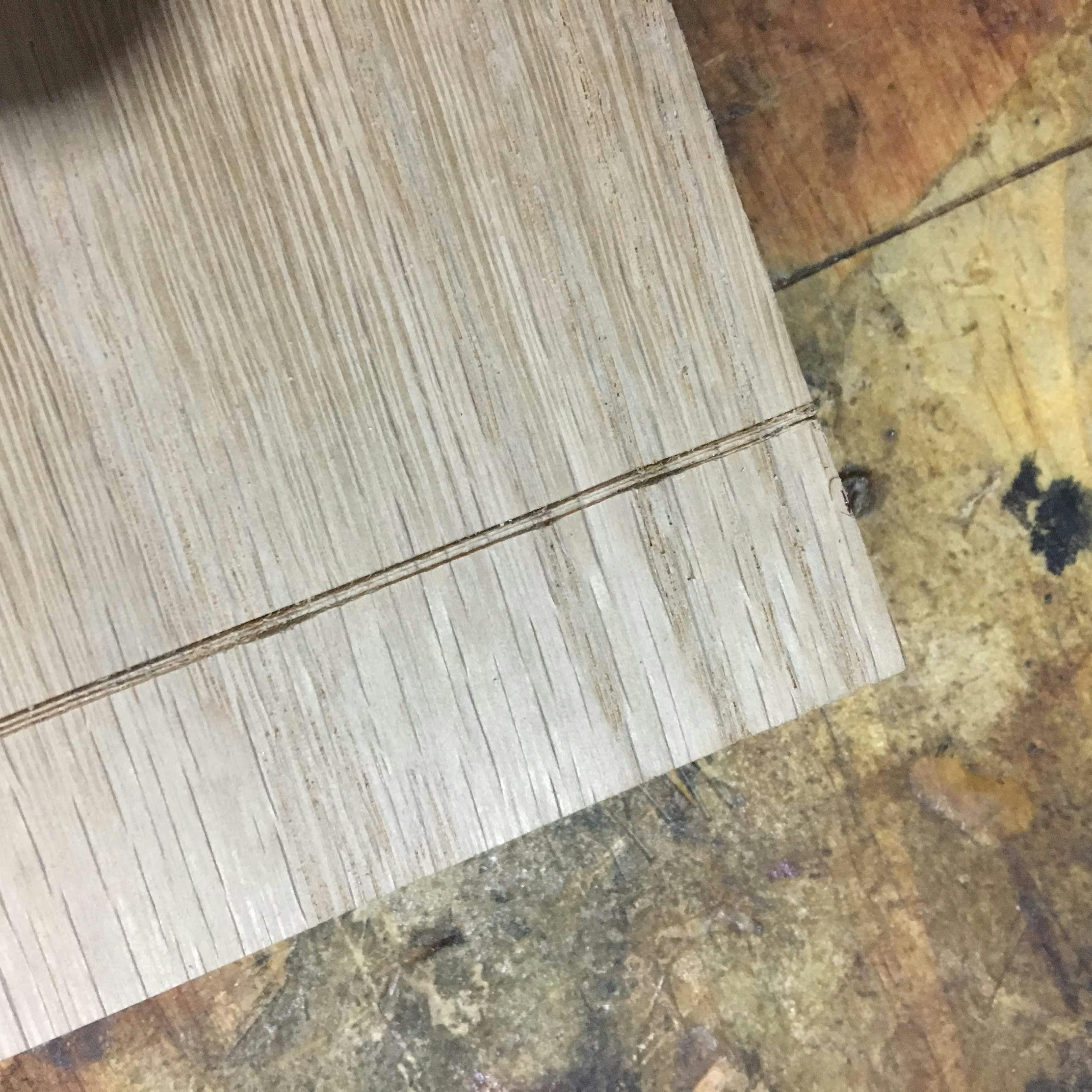 Board with line cut on the end