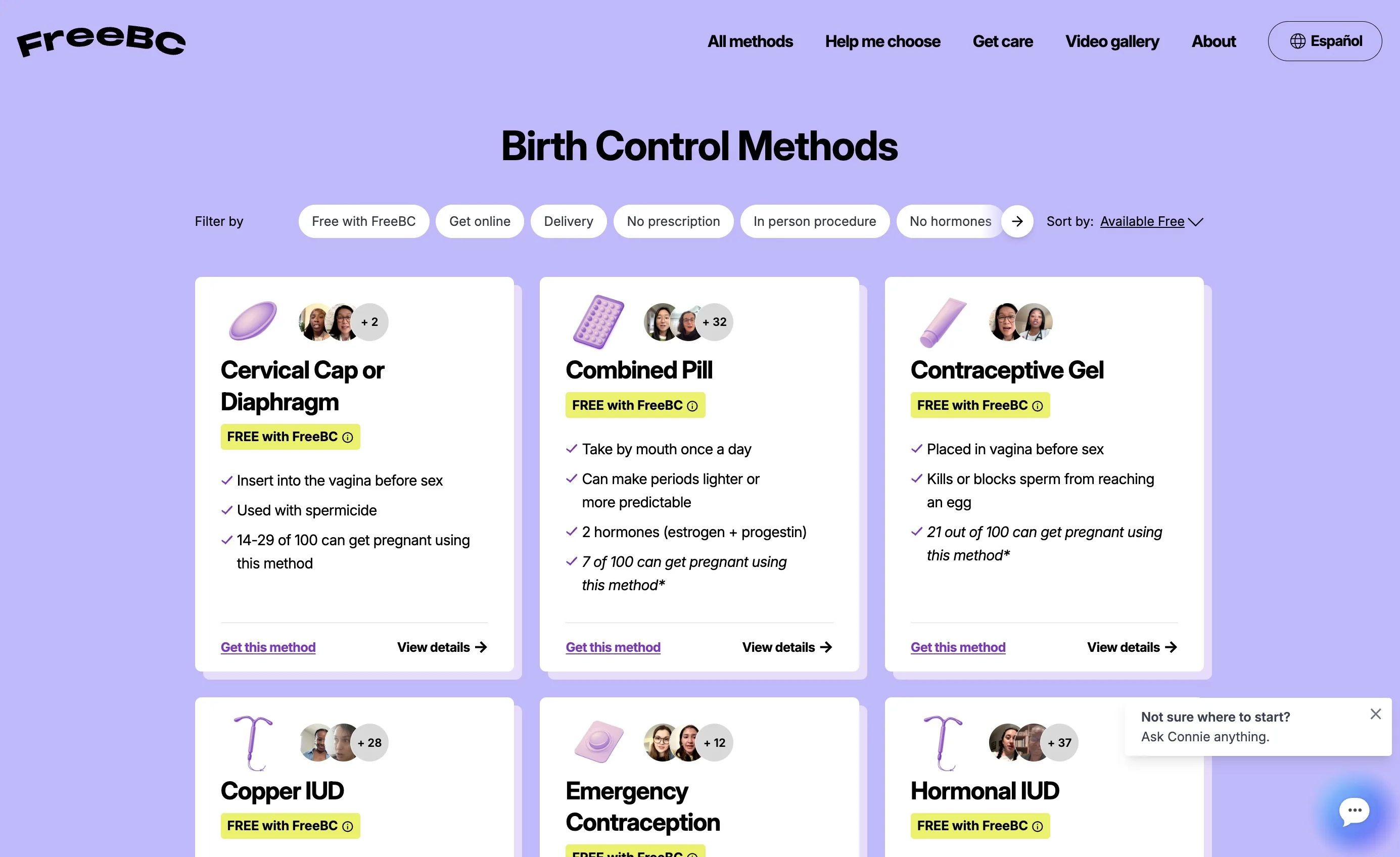FreeBC method comparison library